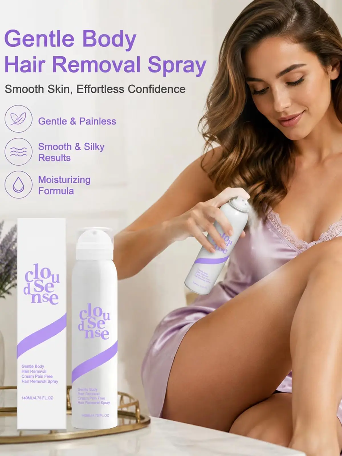Body Hair Removal Mousse Spray Gentle Painless For Armpit Legs Arms Smooth No Black Spots Refreshing Hair Remover