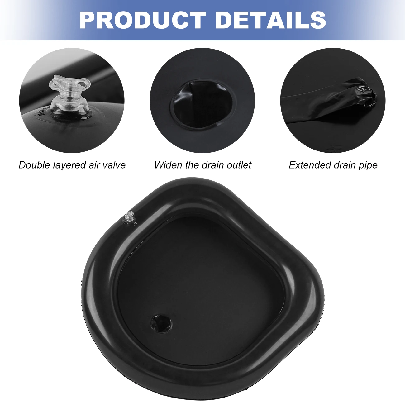 Portable Inflatable Shampoo Basin with Neck Support