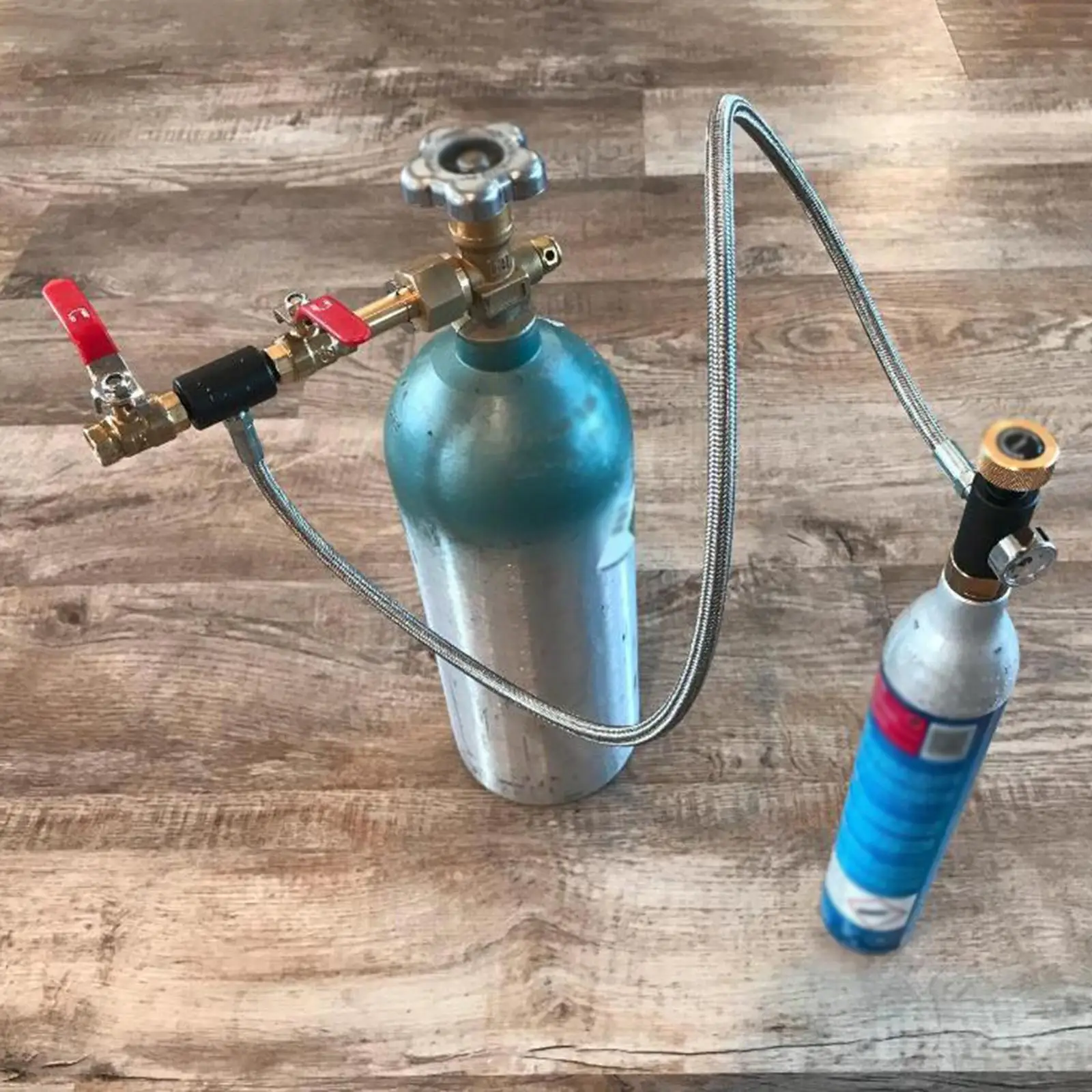 CO2 Refill Adapter Fill Station Connector Kit with Hose for Soda Maker Cylinder Bottle Filling Tool Compatible with M