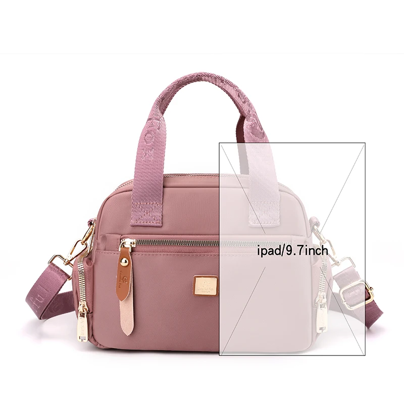 Nylon Lady\'s Handbag Waterproof Crossbody Bag Casual Messenger Bag Lady Cell Phone Clutch Bag Lightweight Shoulder Bag For Girl