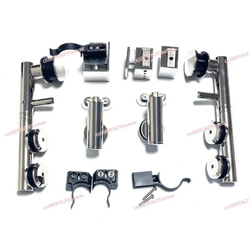 

Комплект роликов для раздвижных душевых дверей премиум-класса: бесшумные буферные ролики для подвесных направляющих, нижние колесики для стеклянных дверей