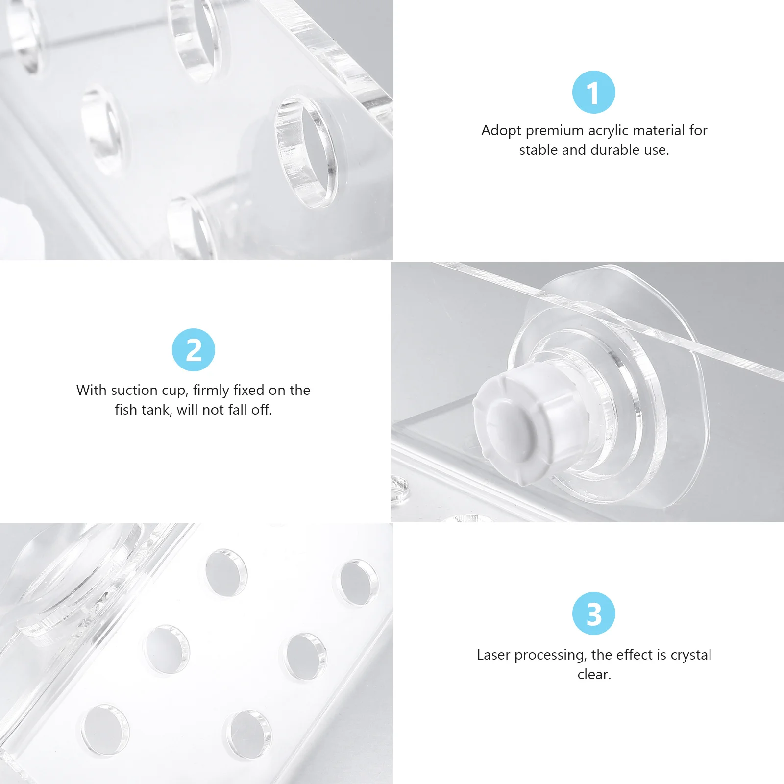 

Coral Frag Rack Acrylic Transparent Suction Cup Holder For Aquarium Tank Reef Coral Support Bracket Frag Plug Base