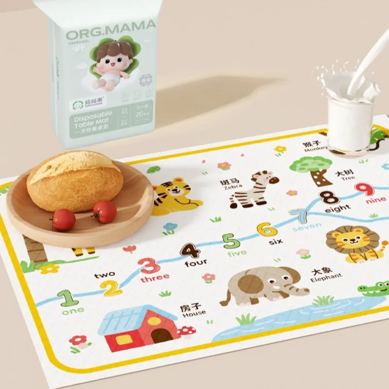 pacote-com-20-sousplats-descartaveis-impermeaveis-para-bebes-sousplat-adesivo-para-restaurantes-mesa-de-jantar-festas-e-viagens