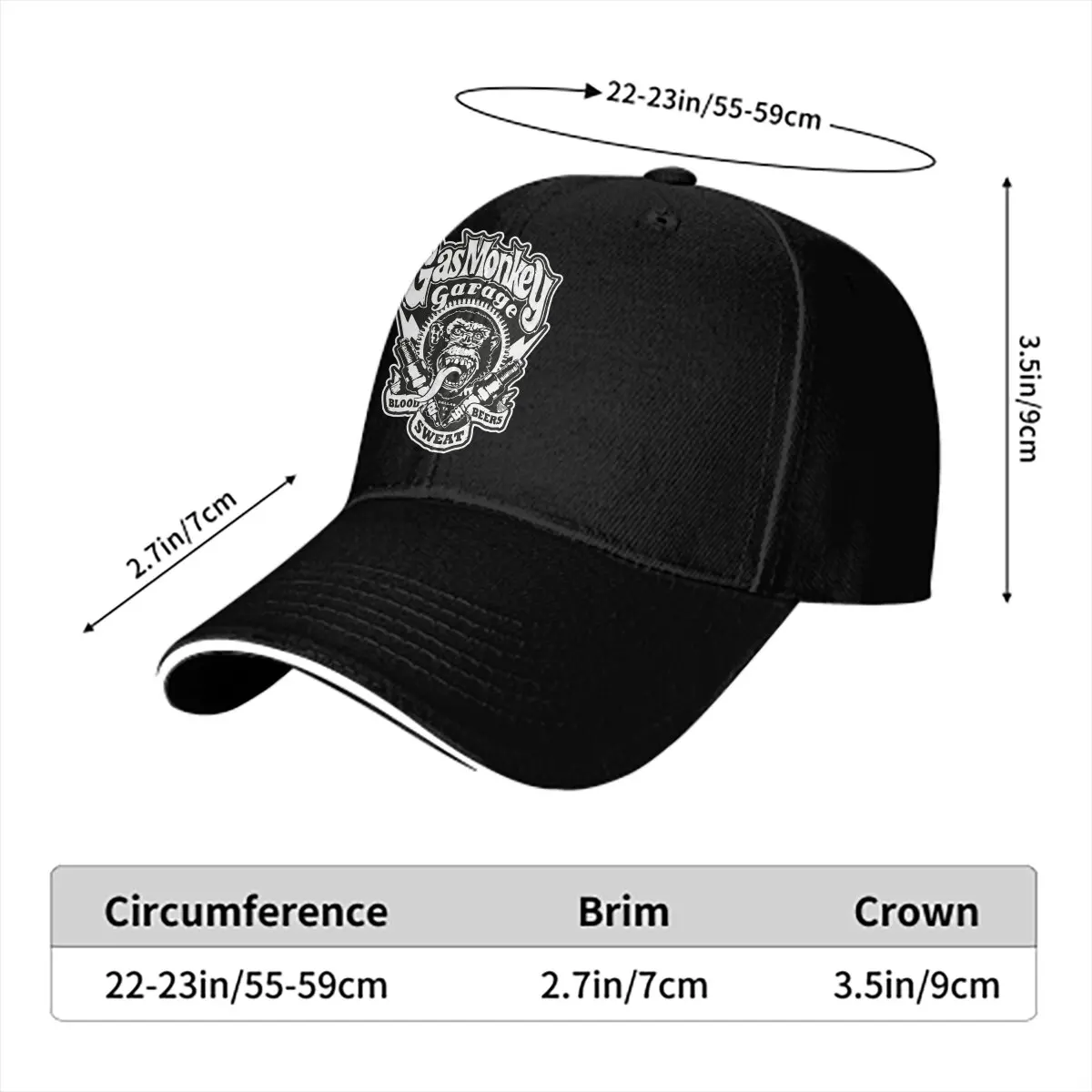 Summer Hip Hop funny animal Gas Monkeys Garage Baseball Cap Adjustable personality Golf Hat Truck Driver Hat Unisex Gift