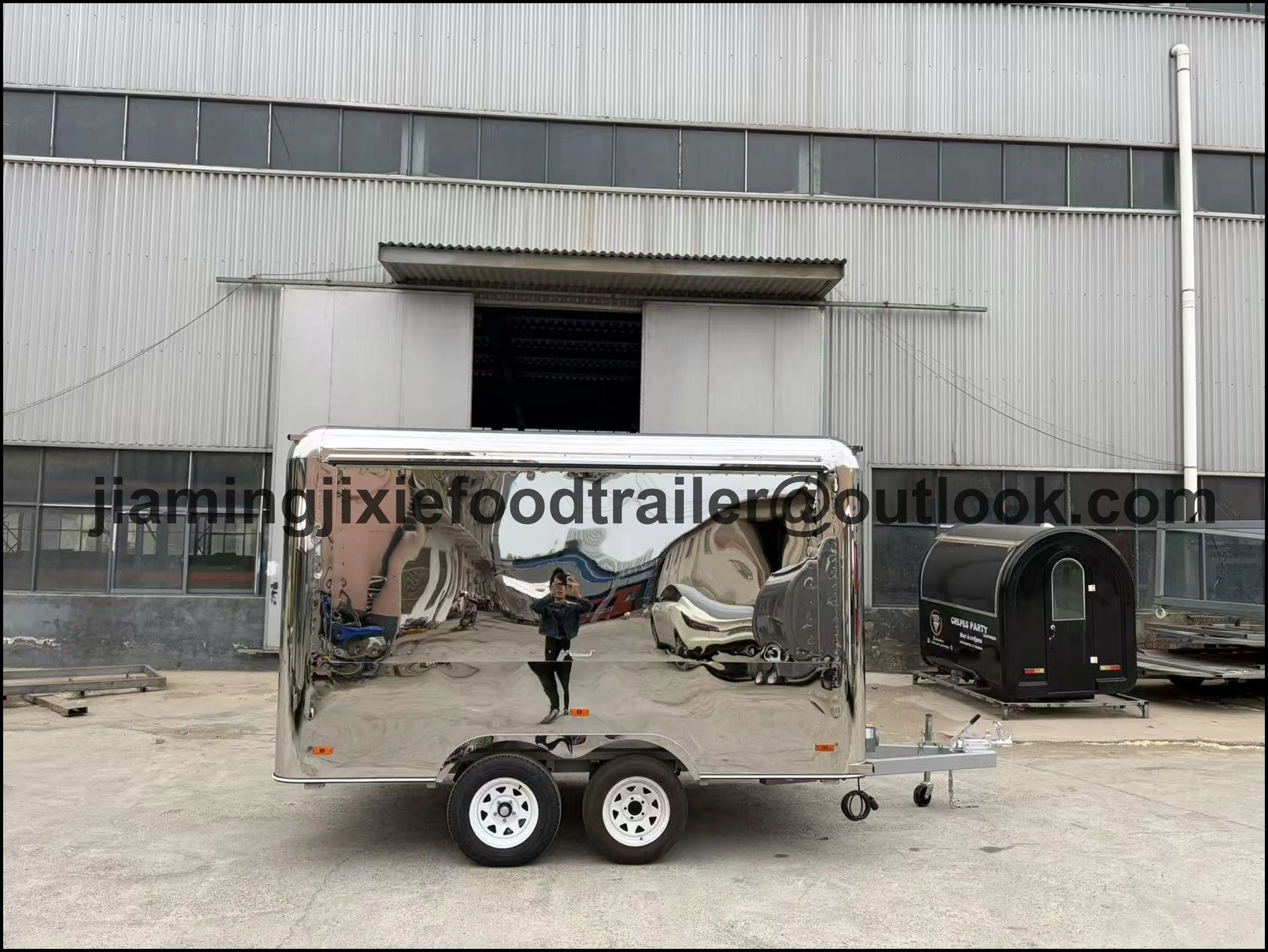 

Мобильная кухня из нержавеющей стали: фудтрак, кофейня, бар, прицеп для продажи хот-догов, бургеров, пиццы, барбекю, фастфуд, полностью оборудованный.