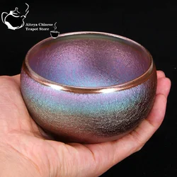 Jianzhan Shuiji-High Grade Tea Cup, Single Cup, Colored Gold, Yao, Transformed Tianmu Zhan Raw Mineral, Iron Body, Ceramic Cup