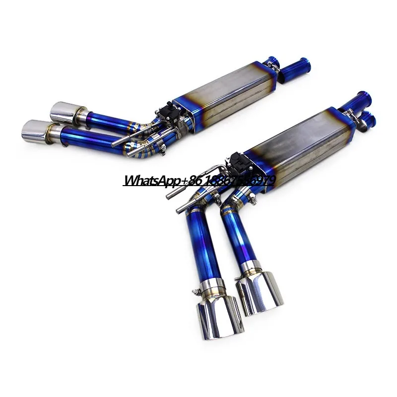 

Auto Valvetronic Rear Muffler Catback for G63 AMG W464 4.0 2019-2023 Titanium Blue Axle Back Racing Exhaust System