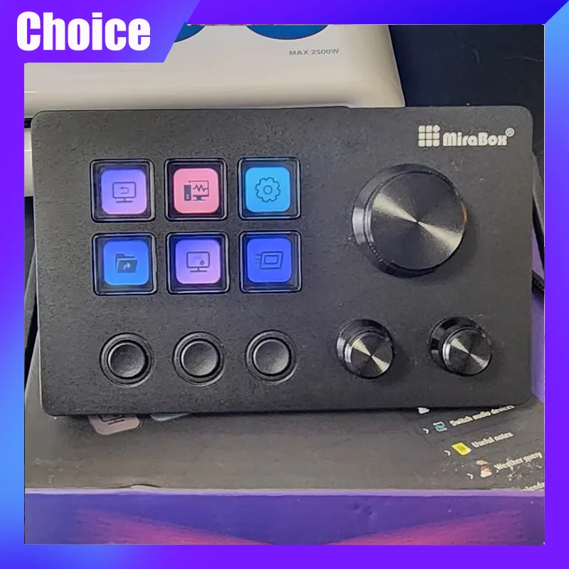 

Streamdeck Mirabox N3 Keypad With Screen Knob Customization Macro Mini Keyboard Visual Desktop Console For PC Gaming Live Stream