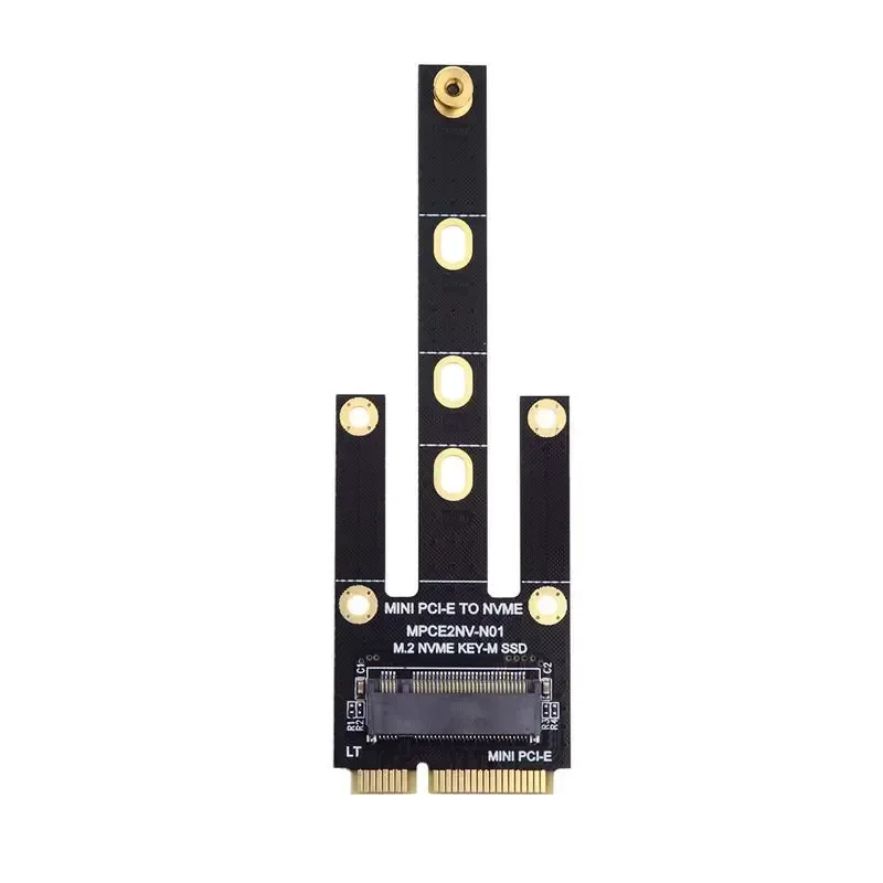Mini PCI-E to M.2 NVMe SSD Adapter Card TF Card Slot WiFi Interface Changed to Key-M Expansion for Laptop Desktop