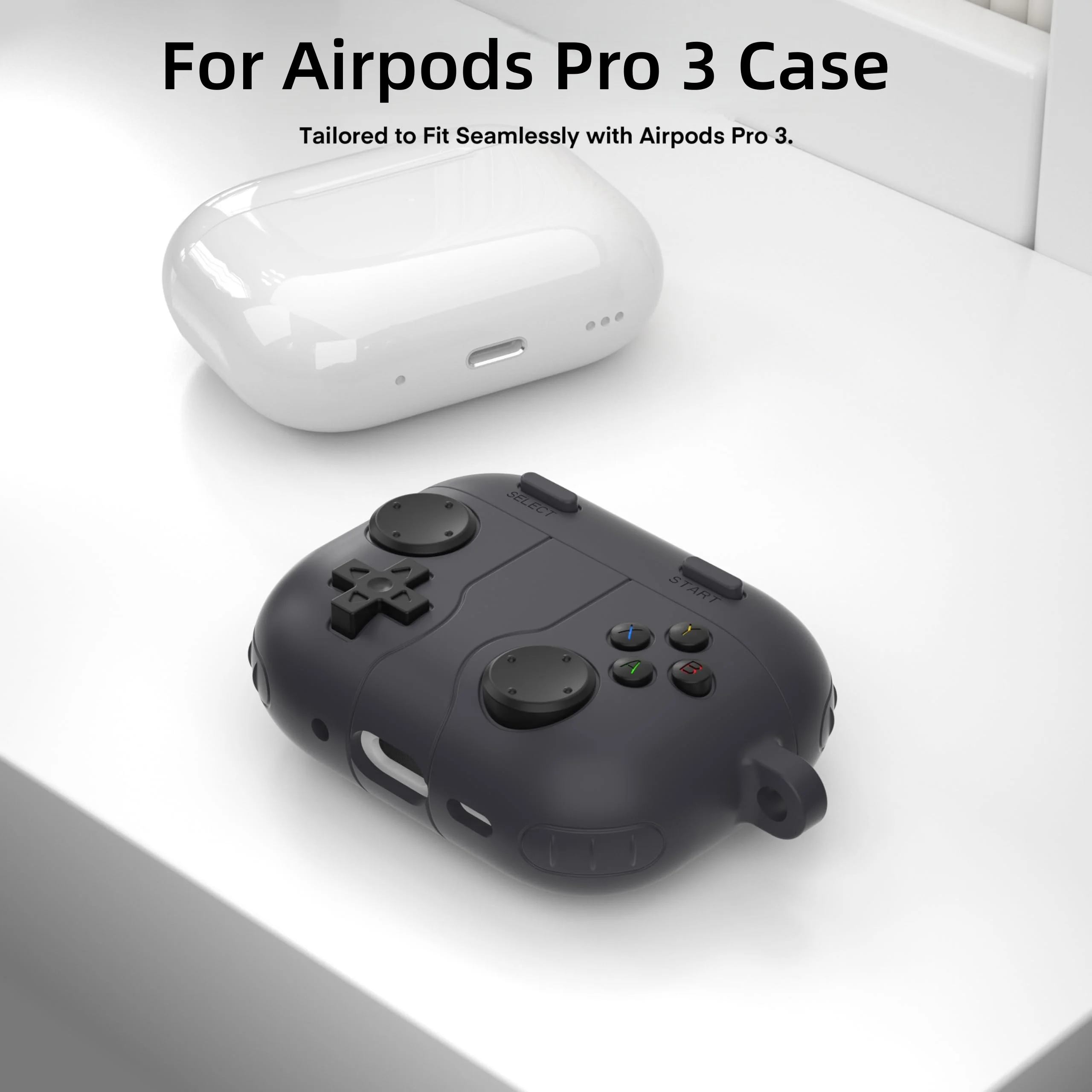 حافظة من السيليكون الناعم لأجهزة AirPods Pro 3 بتصميم مشغل الألعاب الواقية المقاومة للصدمات مع سلسلة مفاتيح لأجهزة Airpods Pro 3 #5