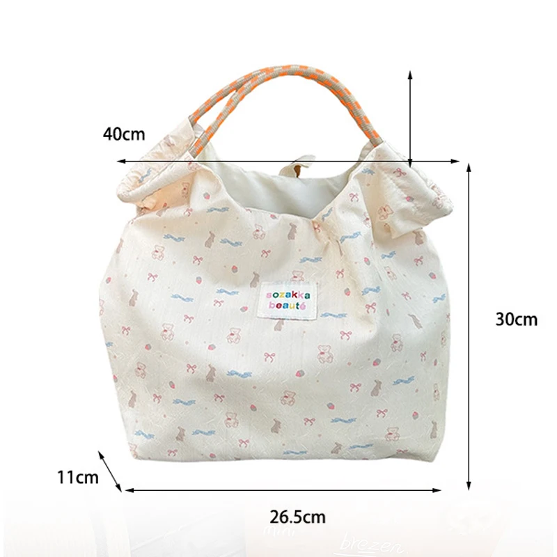 

Cartoon Canvas Bag|Large Capacity Handbag|Shopping Work Commuter Bag