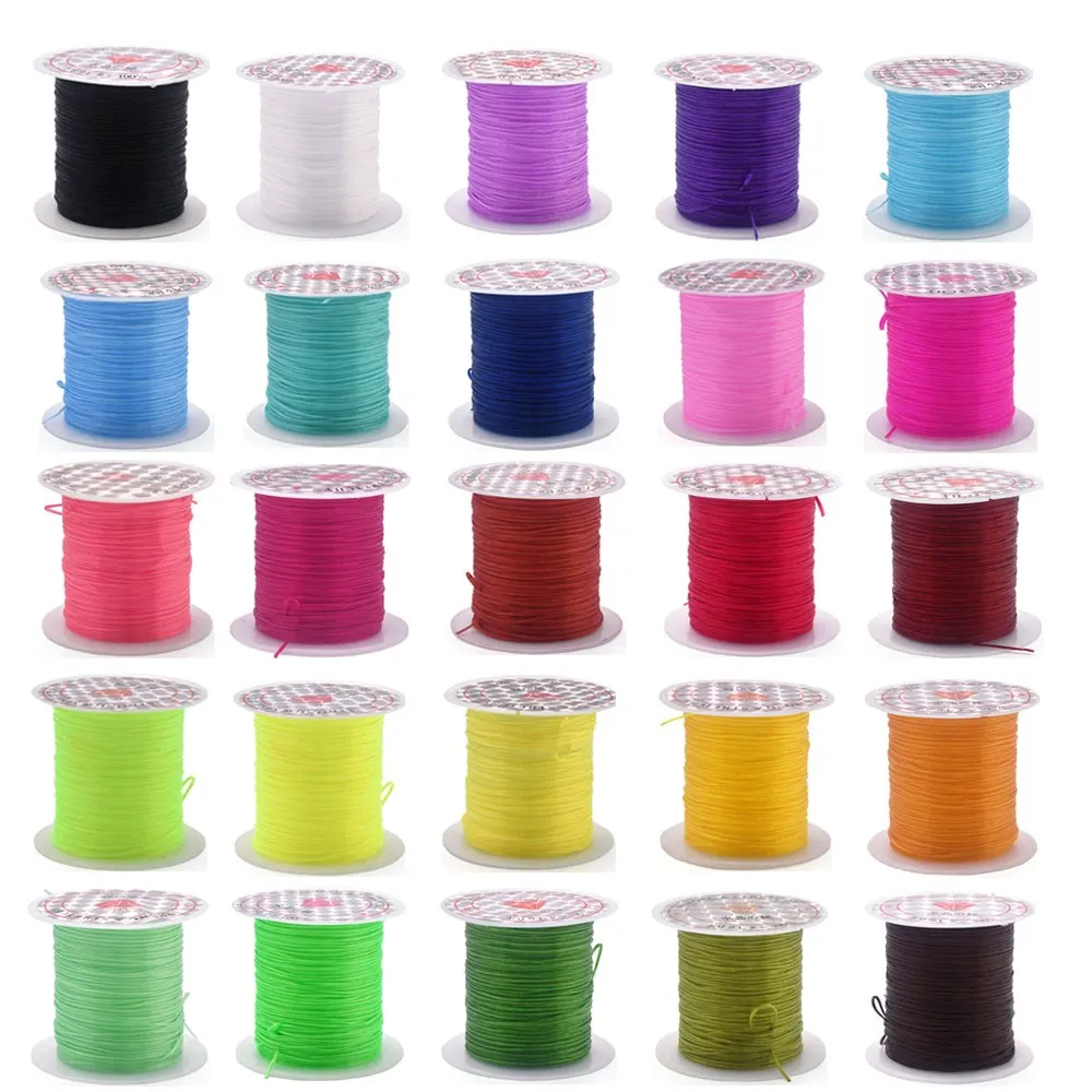 8m/roll 1mm spandex cord jewelry bracelet crystal rope cord suitable for DIY jewelry making beaded bracelets