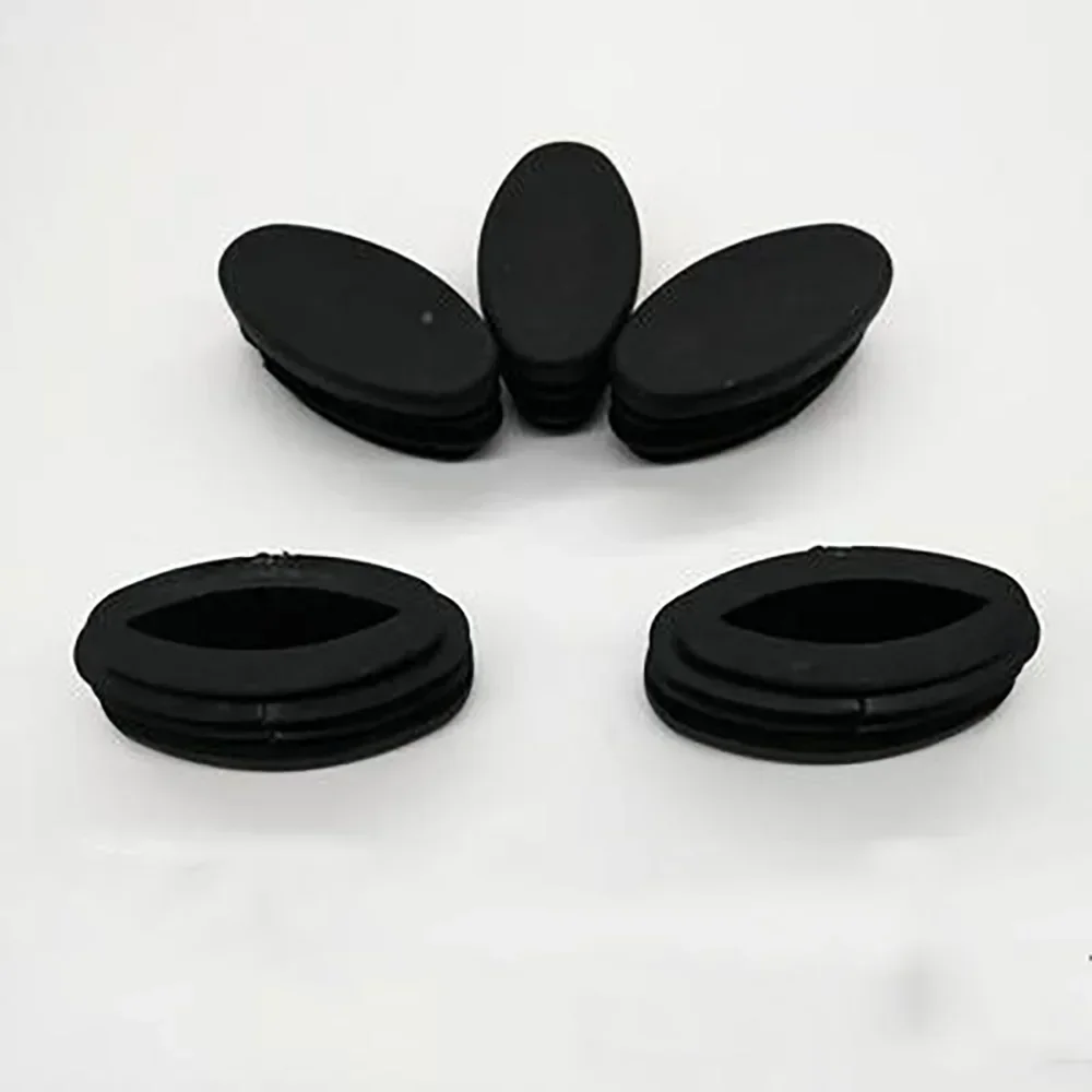 4pcs Oval Olive Tube Plastic Inner Plug Blanking End Cap Tube Pipe Non-Slip Chair Leg Feet Cover Socks Table Foot Dust Seal Caps