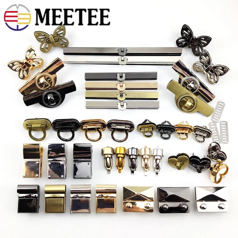 

2Pcs Women Bag Twist Turn Lock Snap Metal Locks Buckle Handbag Decor Closure Clasps DIY Bags Replacement Hardware Accessories