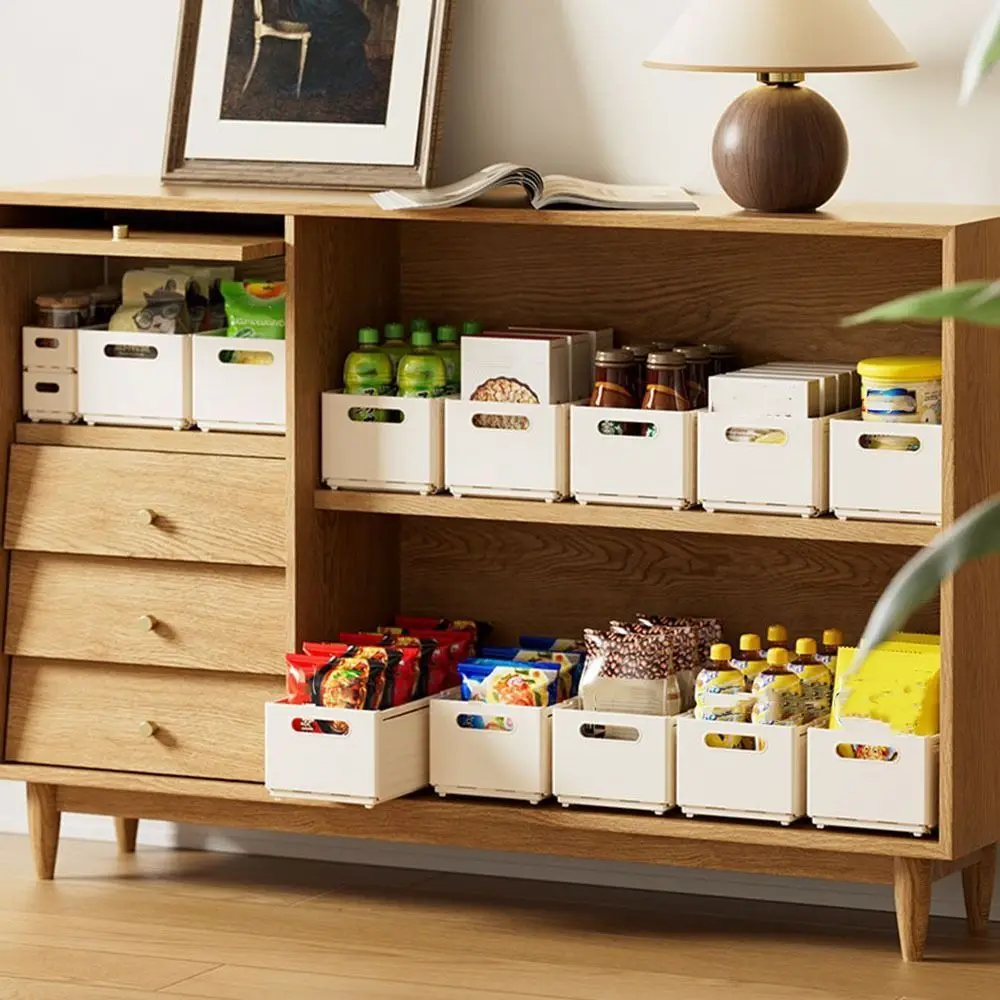 Plastic Expandable Storage Box Adjustable Stackable Retractable Storage Container Space Saving Large Capacity