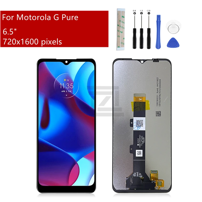 For Motorola Moto G pure LCD Display Touch Screen Digitizer Assembly With Frame XT-2163-4 Display Replacement Repair Parts