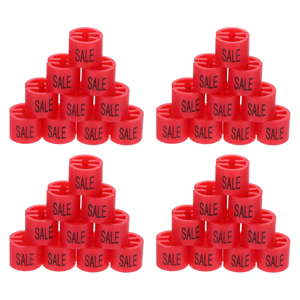

200Pcs Colored Plastic Hanger Sale Markers Durable Vibrant Clothing Supply Sizing Tags for Racks and Stores Hanger Sale Markers