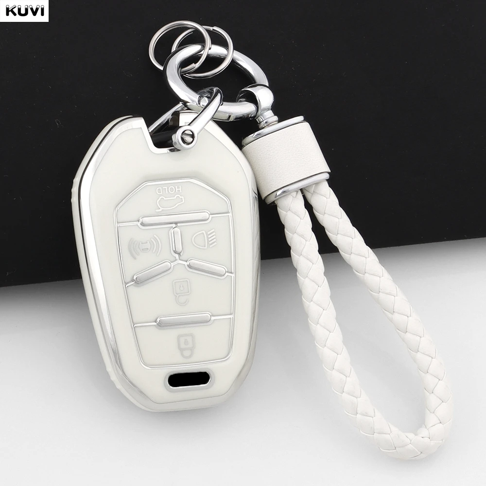 5 Button TPU Car Smart Key Case Cover Auto Shell Fob Keychain For Ssang Yong 2020 G4 Rexton SsangYong Keyless Accessories