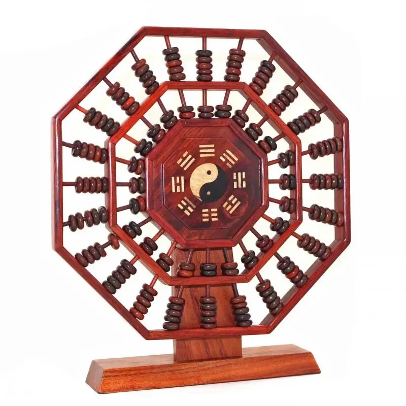 

Mahogany abacus old-fashioned 13-gear 15-gear with base Chinese solid wood study study desk ornaments