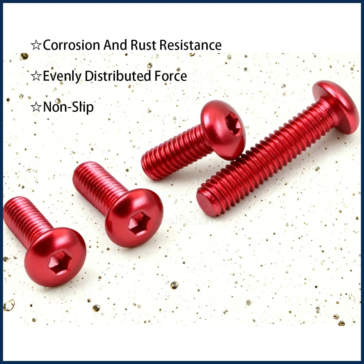 M3-M6 الألومنيوم المقبس غطاء مسامير ألين عرافة البراغي زر رئيس الأحمر الداكن أنودة السحابات