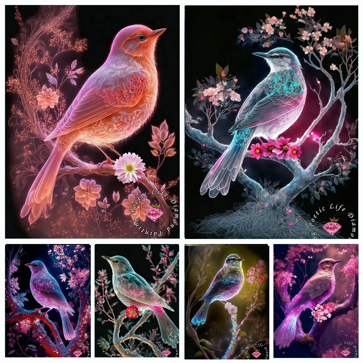 

Dream Bird DIY Diamond Painting Fantasy Nature Animal Art Mosaic Embroidery Cross Stitch Kits Rhinestones Craft Room Home Decor