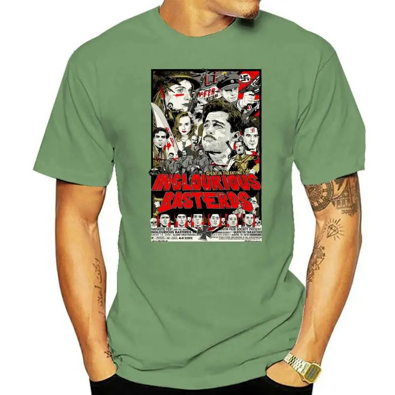 2022 Fashion Short Sleeve Black T Shirt Inglorious Basterds White, Custom Made T-Shirt   T Shirt