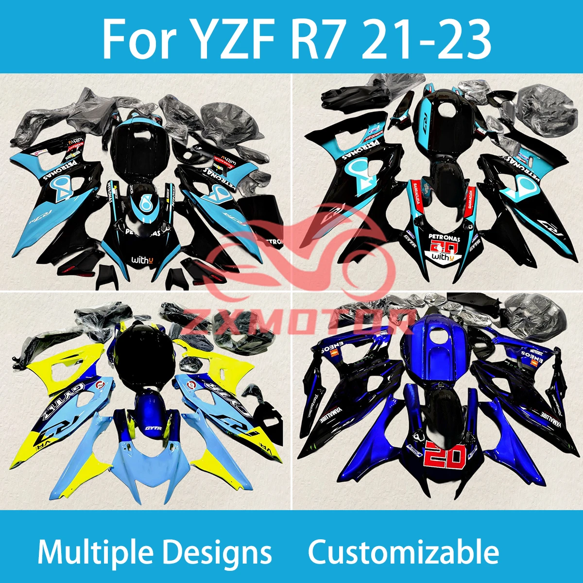 

Racing Motorcycle Fairings YZF R7 21 22 23 Refitting Customized Shell Fairing Kit for YAMAHA YZFR7 2021 2022 2023