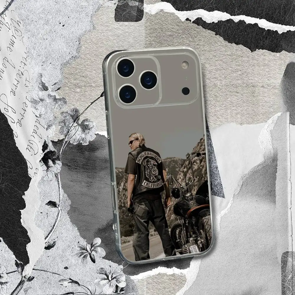 Чехол для телефона S-Sons Of A-AnarchyS Mayans для iPhone 17,16,15,14,13,12,11 Pro,Max,Plus,X,XS,XR,SE4,E Mini, прозрачный мягкий чехол