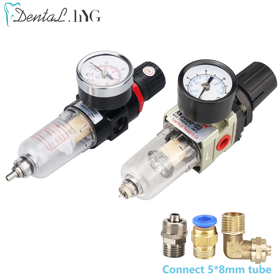 Pneumatic Filter Regulator Air Treatment Unit Pressure Switches Gauge For Dental Chair Unit Air compressor