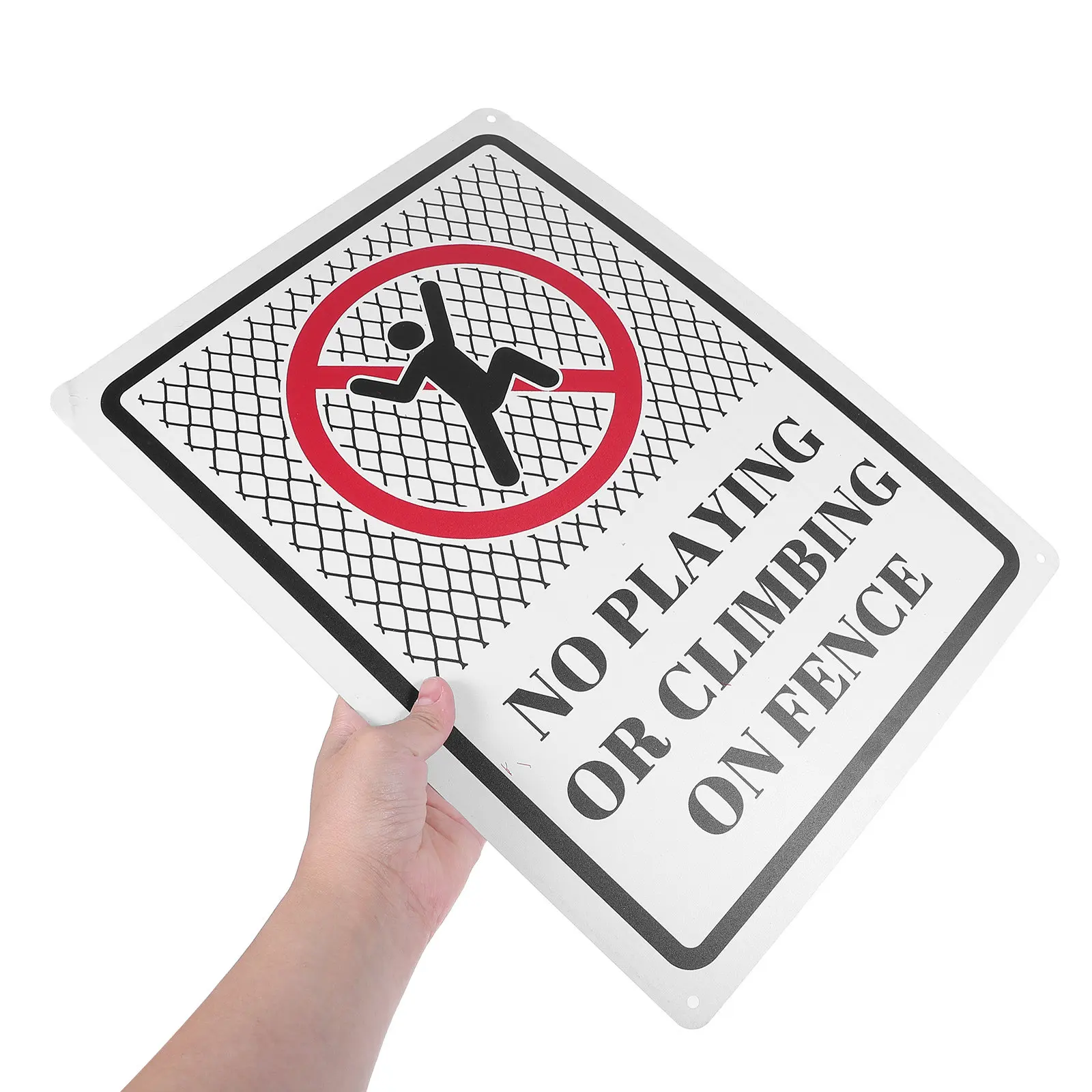 Garden Metal Do Not Climb Fence Warning Sign Outdoor Weatherproof Yard Security Safety Notice Do Not Climb on Fence