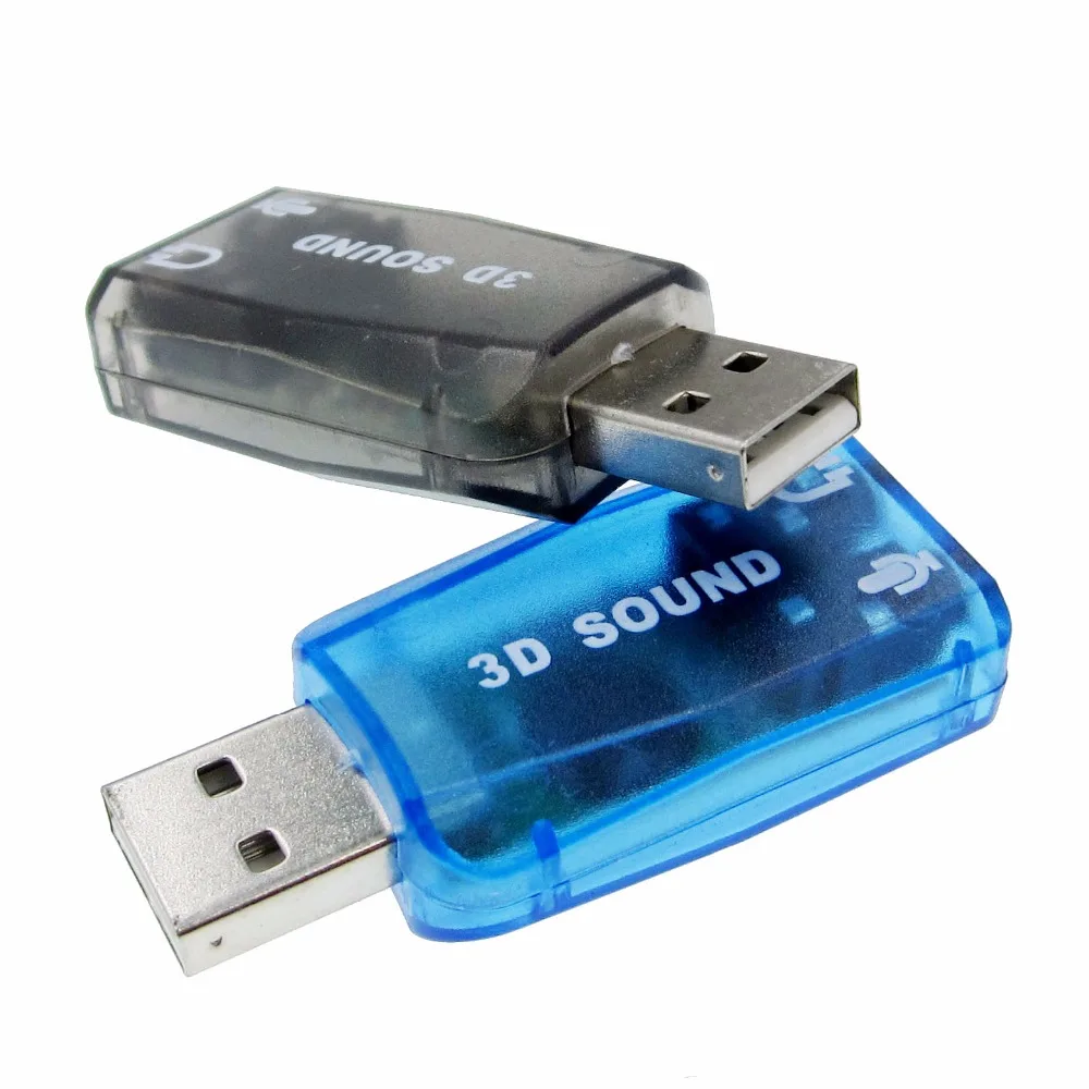 Chipset CM108, adaptador de tarjeta de sonido de Audio USB 2,0 a 3D, amplificador de potencia Virtual de seguimiento de 5,1 canales Clase B para auriculares con micrófono