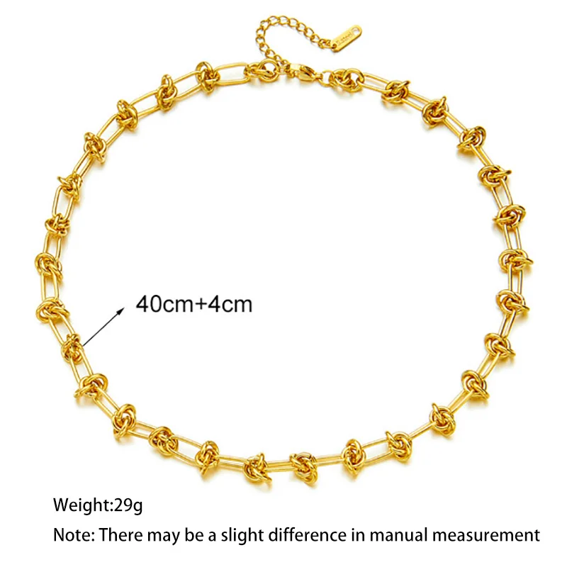 PANGJERY 316L Stainless Steel Entangled Lines Necklace For Women Classic Hip Hop Clavicle Chain Party Jewelry Gifts Wholesale
