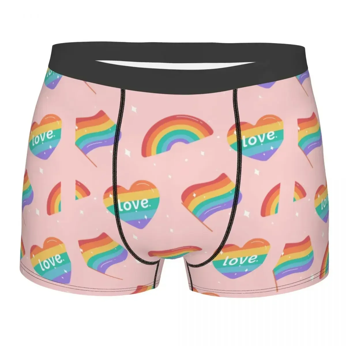 

Humor Boxer Shorts Panties Briefs Men's Pride Rainbow Pattern Underwear LGBT LGBTQ Gay Quee Bisexual Underpants for Homme