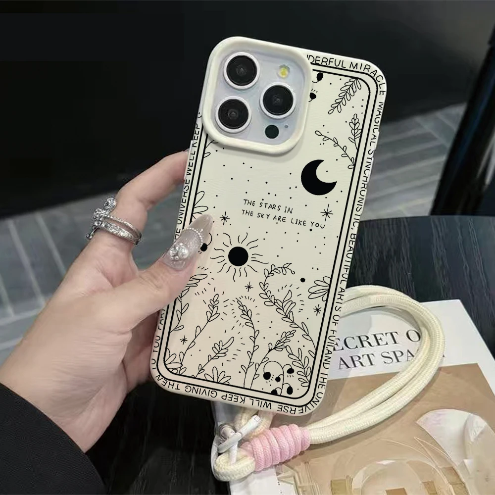 Phone Cases With Straps - Funda de silicona mate con estrellas