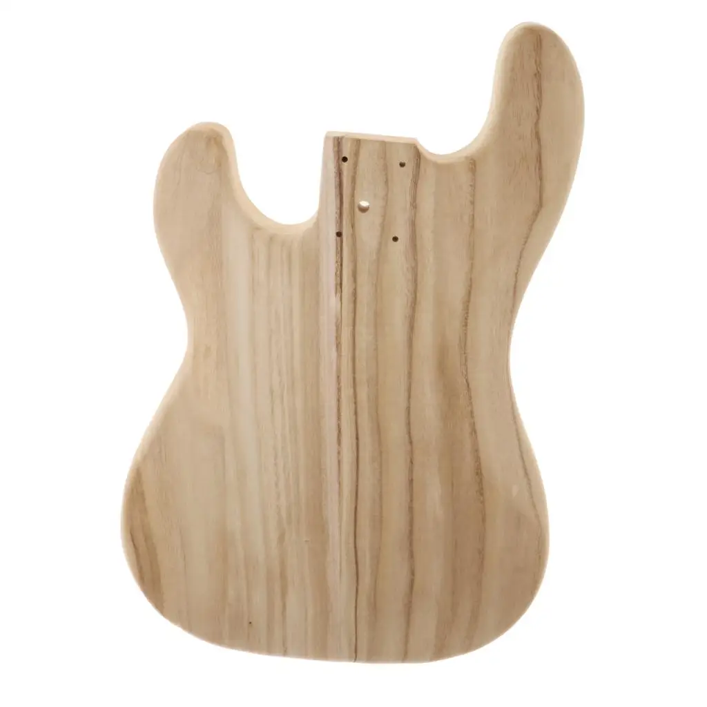 Bass Guitar Body Unfinished Maple Wood Predrilled Accessory DIY Body for Jazz Bass Learners and Guitar Repair - view 6