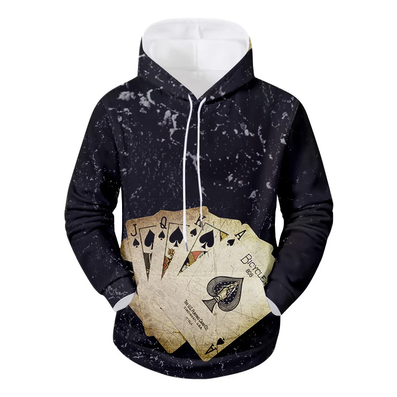 Playing card Fashion Style 3D Printed Hoodies Unisex Pullovers Hoodie Casual Sweatshirts