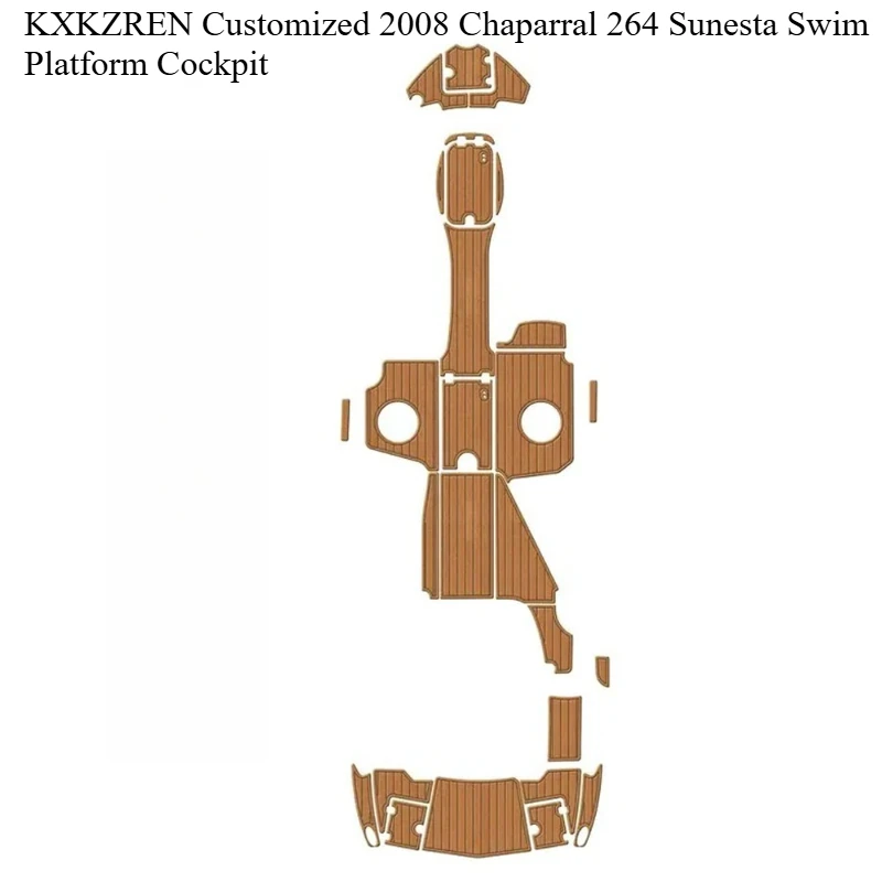 

KXKZREN Custom 2008 Chaparral 264 Sunesta Swim Platform Cockpit Non-Slip Boat Floor Pad Self-adhesive Yacht EVA Foam Deck Sheet