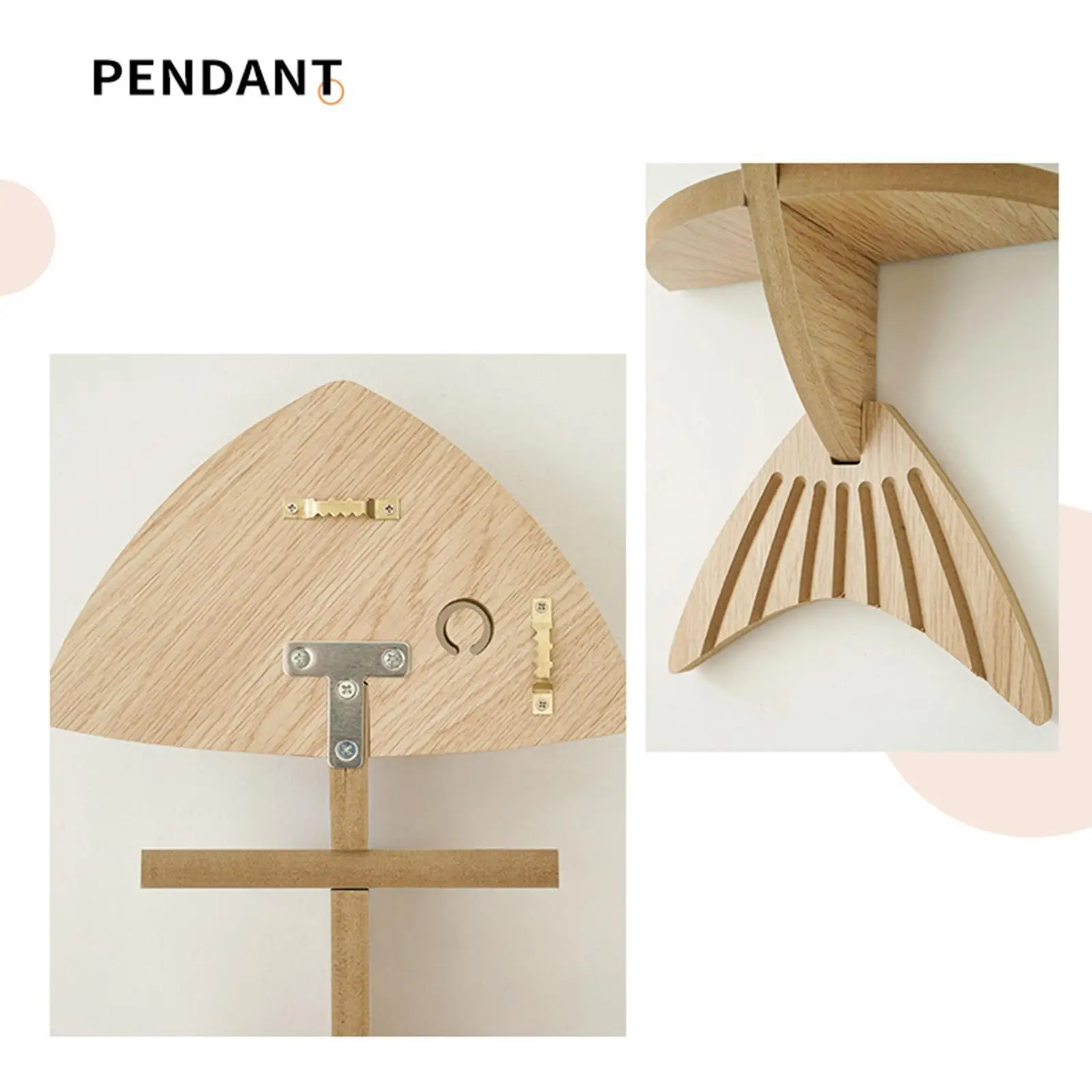 Wooden Fishbone Wall Decor Room Decoration Shelf Furniture Wall Shelf for Bedroom Study Lake House