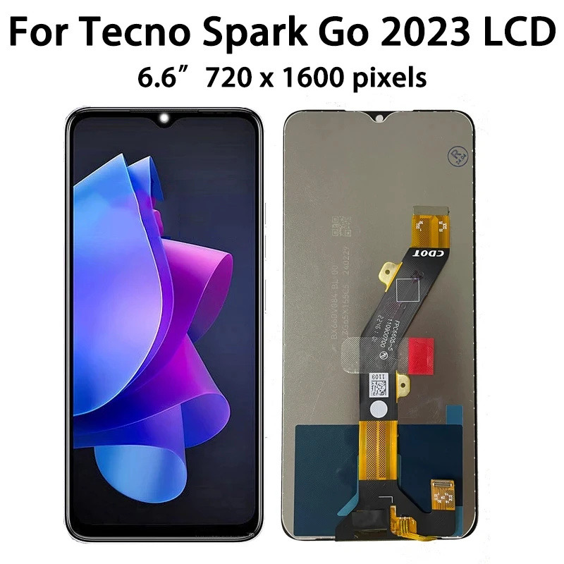 BF7 LCD For Infinix Tecno Spark Go 2023 LCD Display Touch Screen Digitizer Assembly with Frame Replacement Parts