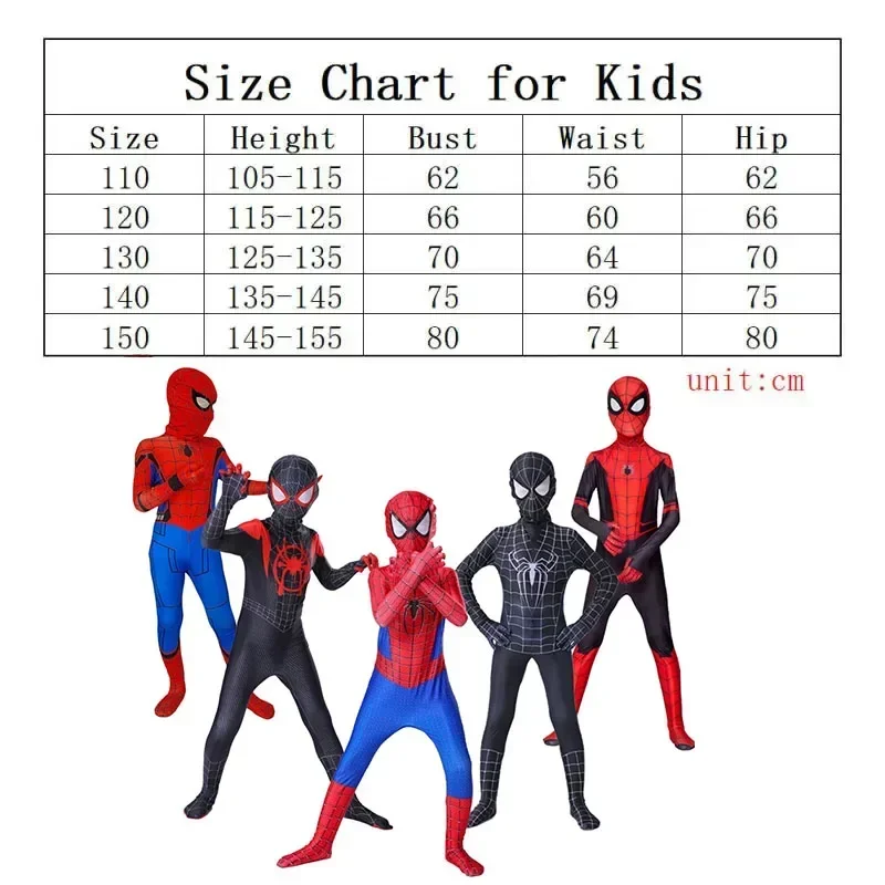 男の子と女の子のためのスパイダーマンコスプレ衣装,スーパーヒーローのジャンプスーツ,マイルモラレス,スパイダーマン,全身タイツ,3Dスタイル,ハロウィーンの衣装