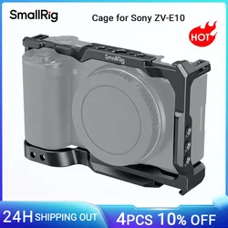 SmallRig for Sony ZV-E10 Cage with Built-in Quick Release Plate for Arca-Swiss and Cold Shoe for Sony ZV-E10 Camera Case -3531B