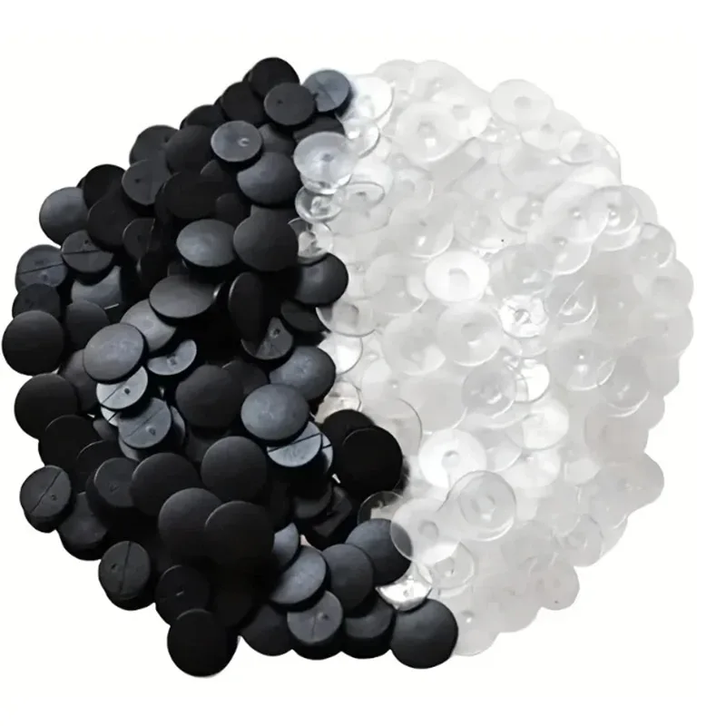 50 100Pcs Round Plastic Buckle for Hole Shoes Universal DIY Shoe Charm Fastener Base Accessories Garden Clog Replacement Buttons