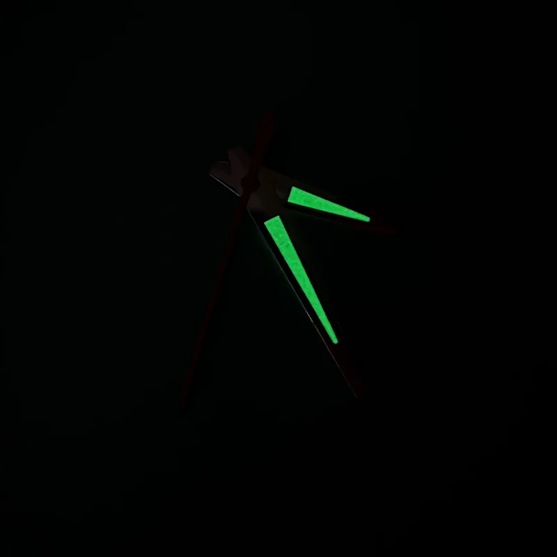 Lancette dell'orologio NH35 da 14,5 mm Lancette dell'orologio con blocco colore Puntatori luminosi rossi, argento e verdi adatti per movimento NH35 NH36 4R35 4R36 7S26