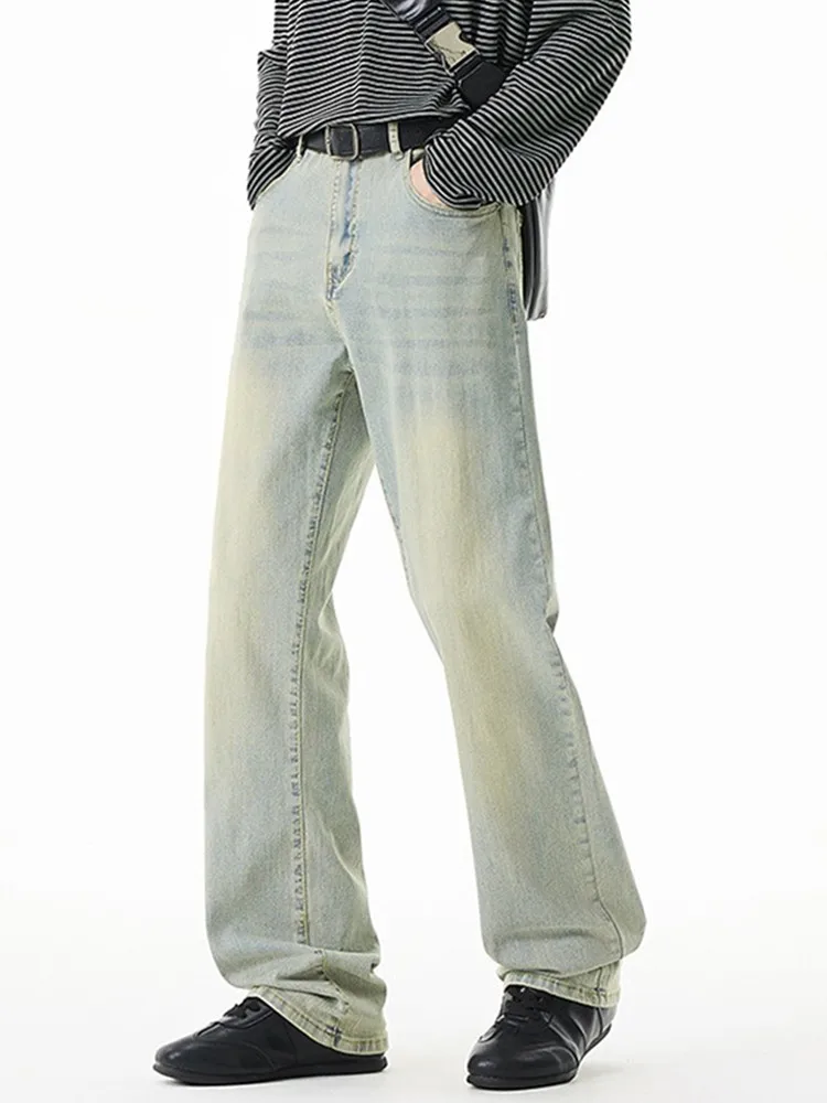 Tall Men Jeans Wide Leg Loose American Straight Long 180-190CM Teenagers Trousers Male Extra Long Guys White Black Denim Pants
