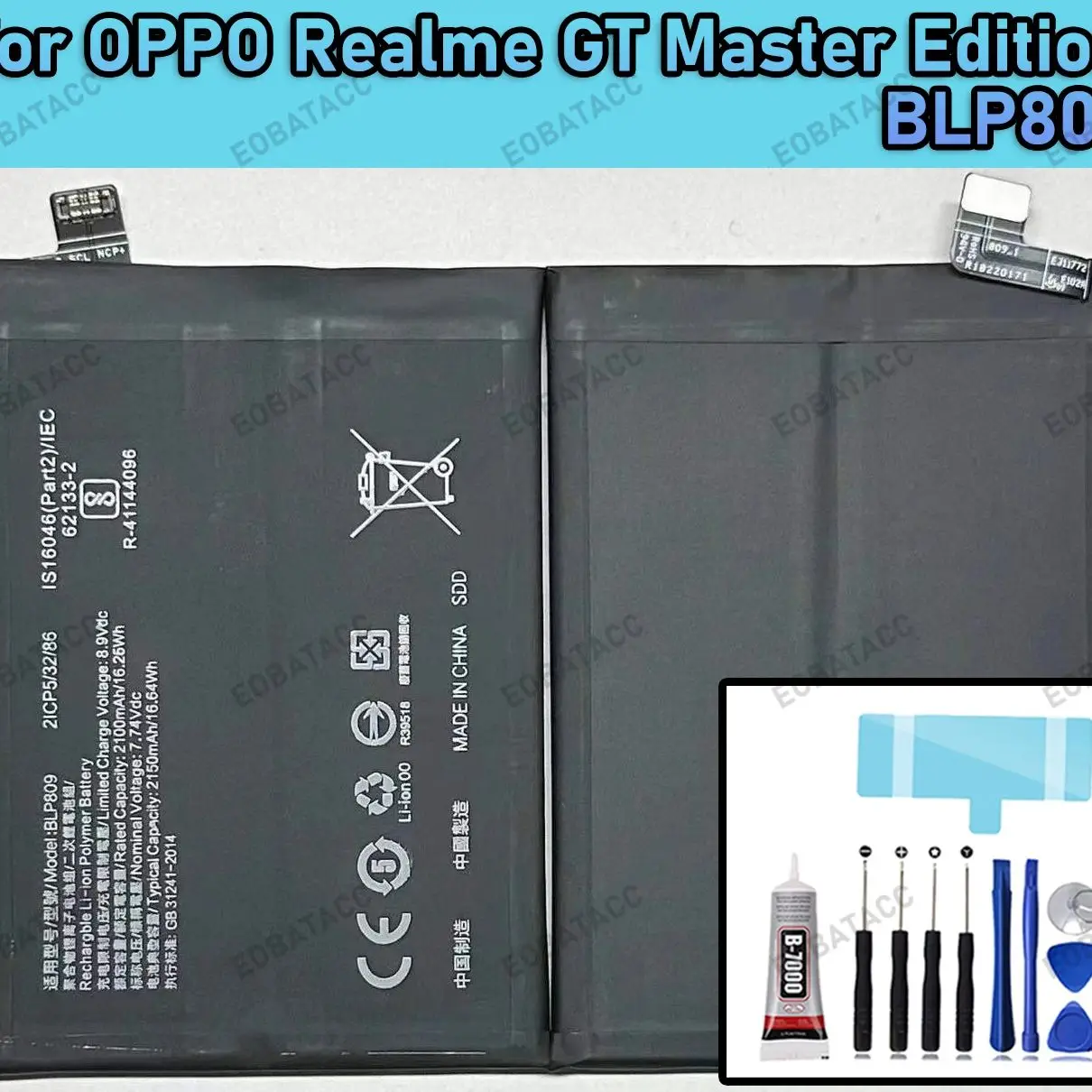 

100% New Zero Cycle Battery BLP809 For Realme GT Master Edition Battery + Free Tools