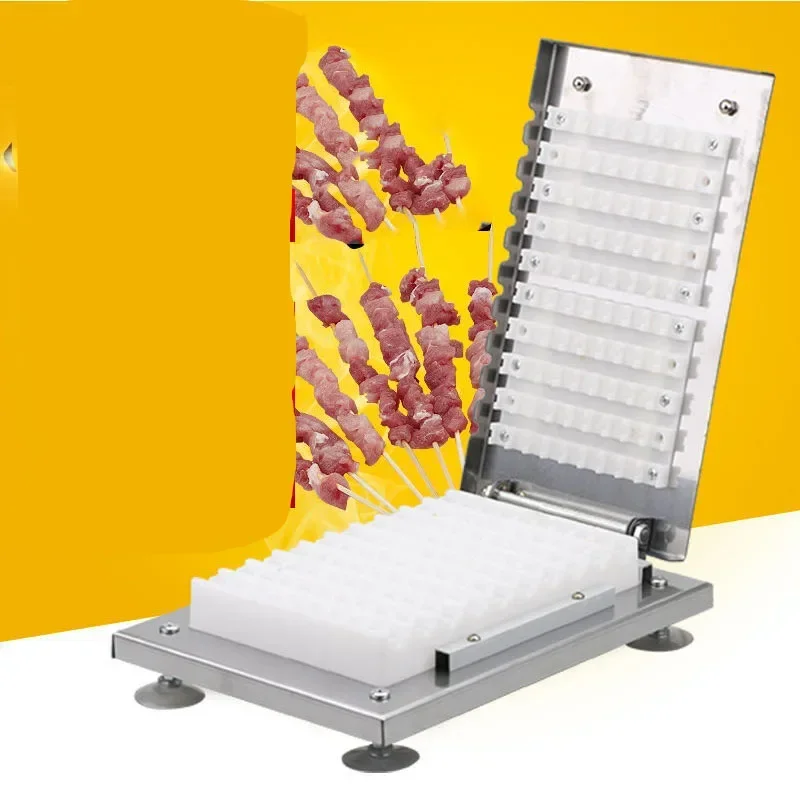 Machine à brochette de viande réutilisable, appareil pour brochette de mouton et d'agneau, pour Barbecue, 10 brochettes