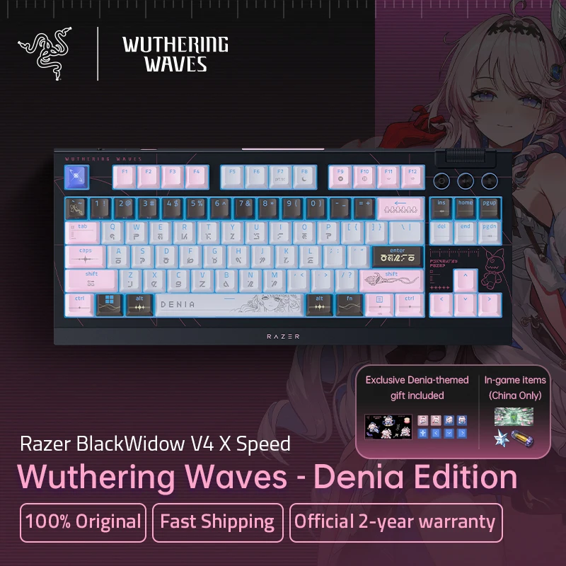 Teclado Razer BlackWidow V4 Tenkeyless para E-sports Edição Razer x Wuthering Waves Denia