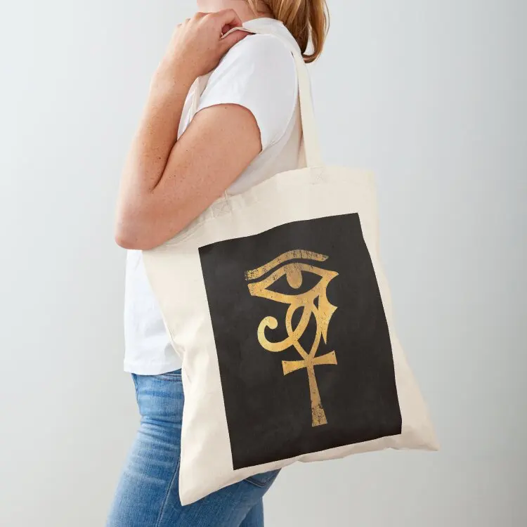 

Ankh & Eye of Horus symbol / Egyptian sign design Tote Bag bags woman 2025 tote bag screen Women's shopping bag