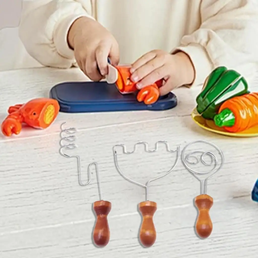3x casa de bonecas cozimento batendo ferramentas de mistura 1:12 suprimentos batedor em miniatura