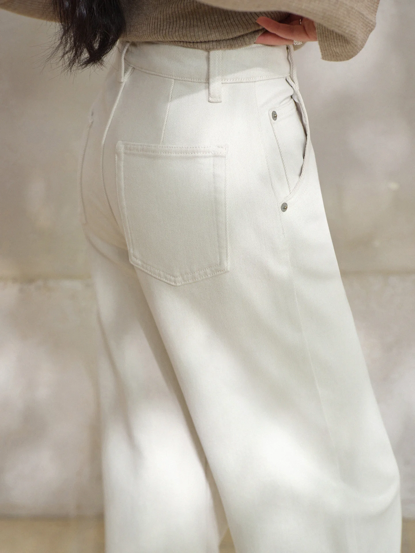 Fleece-gefütterte Denim-Hosen für Damen, warm, locker, gerade Passform, Jeans für Damen, weich, schlankmachend, Winter-Freizeithose, täglich, bequeme Outfits